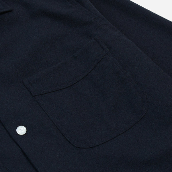 WOOL FOUR POCKET CAMP WORK SHIRT - NAVY