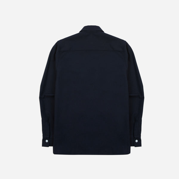 WOOL FOUR POCKET CAMP WORK SHIRT - NAVY