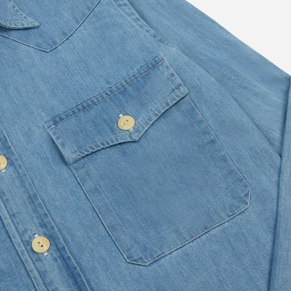 DENIM WESTERN SHIRT - BLEACH WASH