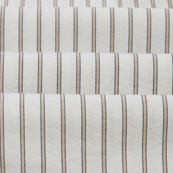 STRIPED WESTERN SHIRT - WHITE/SAND-NAVY