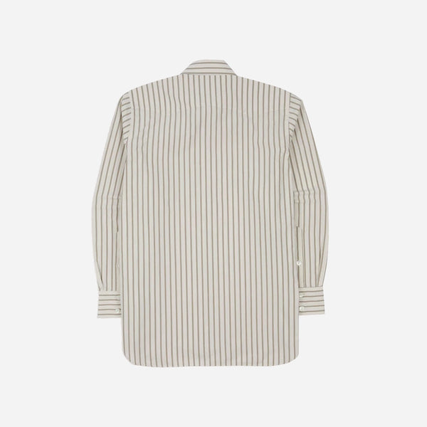 STRIPED WESTERN SHIRT - WHITE/SAND-NAVY