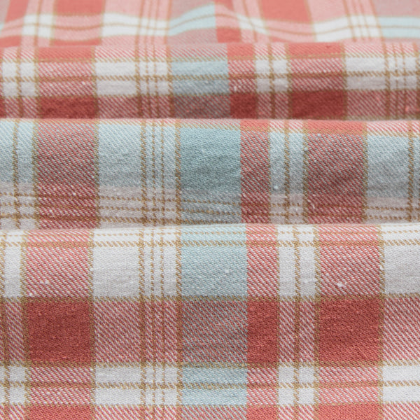 Drake's LP Two-Pocket Check Shirt - Pink & Blue
