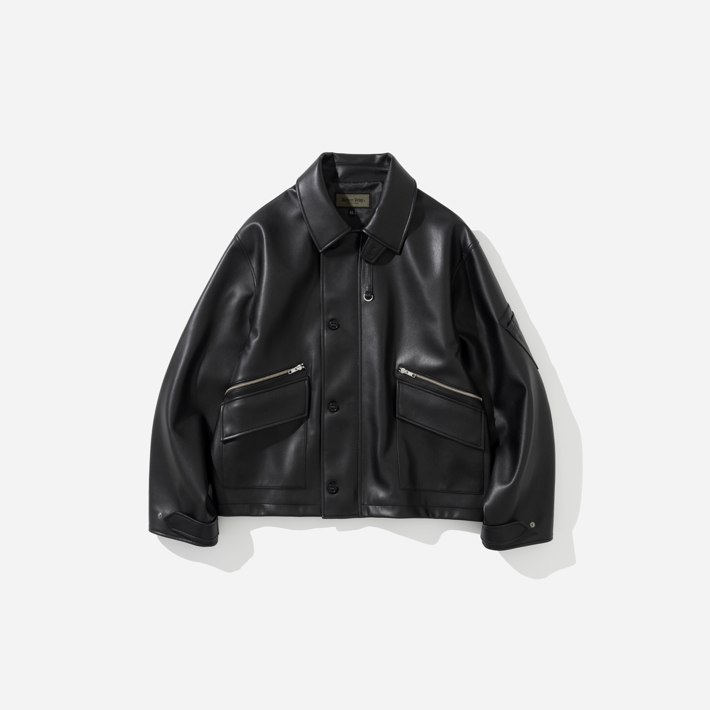 Uniform Bridge MK3 VEGAN LEATHER JACKET - BLACK - The Great Divide