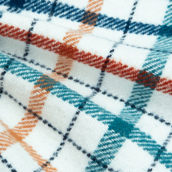 BIG POCKET FLANNEL SHIRT - SAXONY BLUE/WHITE-RED