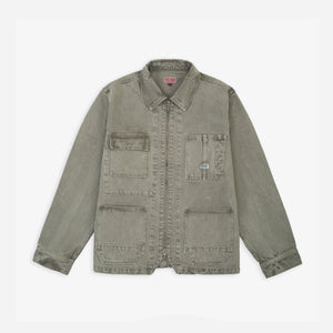 Dubbleware - Dubbleware Zip Rider Chore Jacket - Olive Night -  - Main Front View