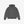 Load image into Gallery viewer, A dark gray washed cotton hoodie with a front kangaroo pocket and a small circular logo on the left sleeve cuff, displayed flat against a light gray background.
