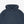Load image into Gallery viewer, Close-up of a dark slate blue hooded sweatshirt showing the hood and upper chest area against a light gray background.
