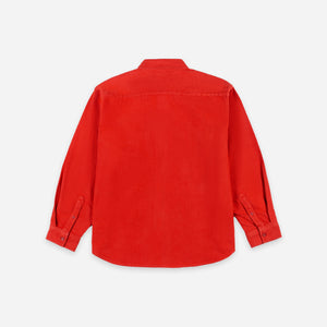 Dubbleware - Dubbleware Notched Pocket Flannel Shirt - Bright Brick -  - Alternative View 1