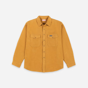 Dubbleware - Dubbleware Notched Pocket Flannel Shirt - Golden Tan -  - Main Front View