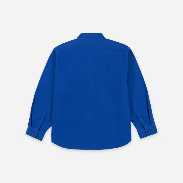 Notched Pocket Flannel Shirt - Ultra Blue