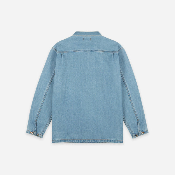 Long Sleeve Popover Shirt - Stone Wash