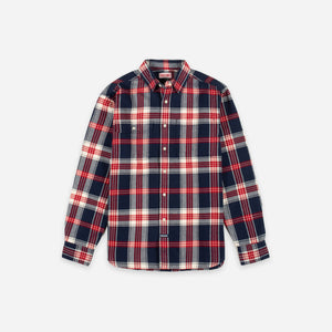 Dubbleware - Dubbleware Heritage Check Workshirt - Blue Plaid -  - Main Front View