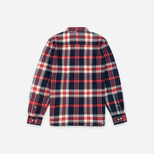 Dubbleware - Dubbleware Heritage Check Workshirt - Blue Plaid -  - Alternative View 1
