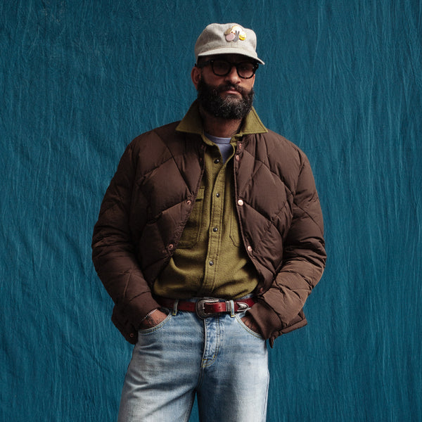 DUBBLE DOWN DIAMOND QUILTED JACKET - CHOCOLATE