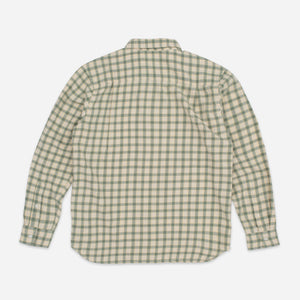 Dubbleware - HERITAGE SMALL CHECK SHIRT - GREEN/BEIGE -  - Alternative View 1