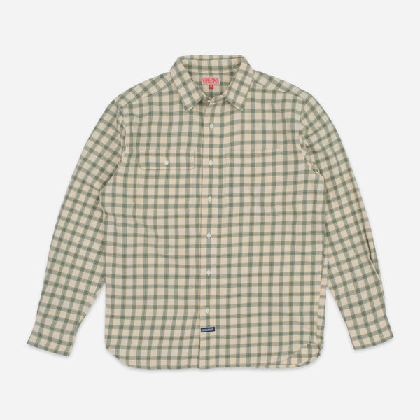 HERITAGE SMALL CHECK SHIRT - GREEN/BEIGE