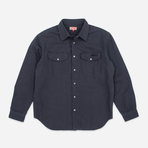 Dubbleware - O-RING TWILL OVERSHIRT - NAVY -  - Main Front View