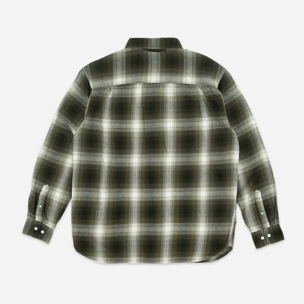 HERITAGE CHECK WORKSHIRT - MOSS/GREY