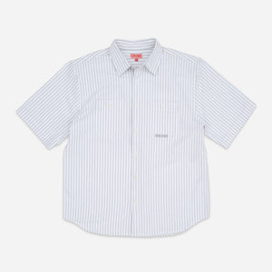 Dubbleware - TOUGH STRIPE WORKSHIRT - WHITE -  - Main Front View