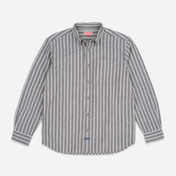 VINTAGE DENIM STRIPE SHIRT - GREY
