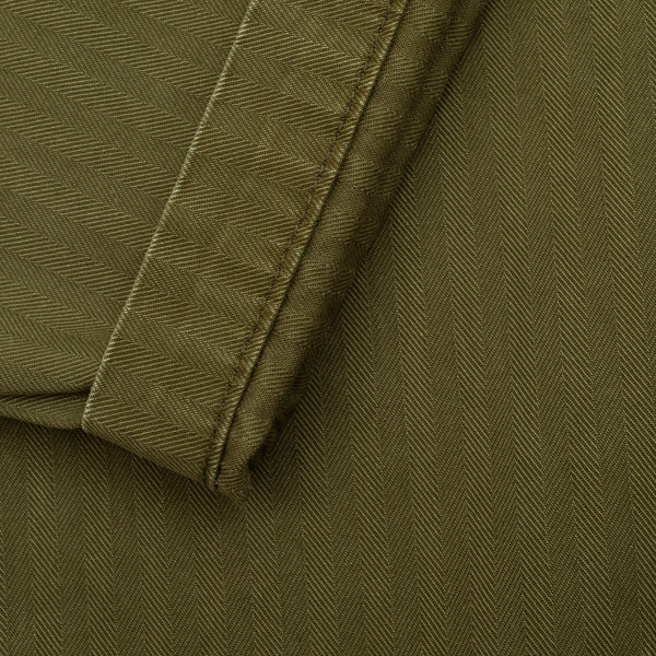 HERRINGBONE FATIGUE PANT - GREEN