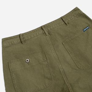 Dubbleware - PATCH POCKET CANVAS PANT - MILITARY GREEN -  - Alternative View 1