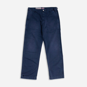 Dubbleware - HERRINGBONE FATIGUE PANT - NAVY -  - Main Front View