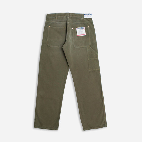 BELMONT WASHED CANVAS CARPENTER PANT - MILITARY GREEN