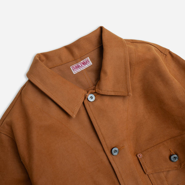 HEAVY TWILL WORK JACKET - BROWN