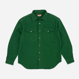 Dubbleware - O-RING TWILL OVERSHIRT - DARK GREEN -  - Main Front View