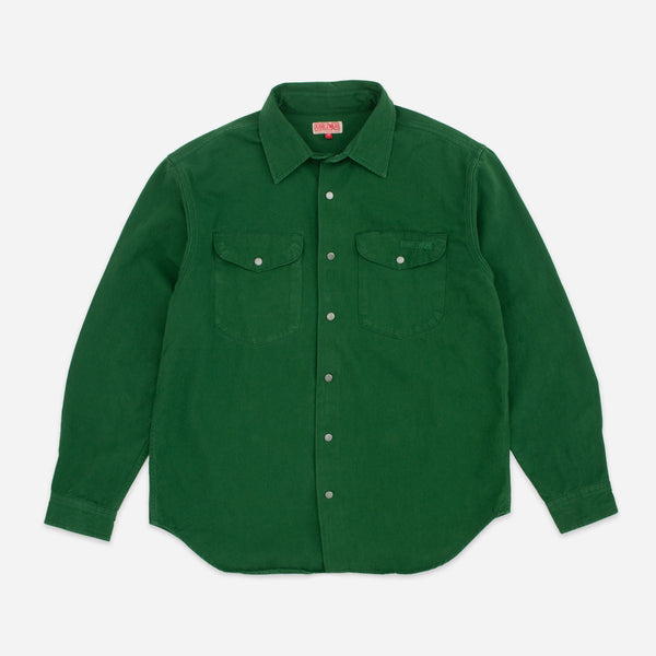 O-RING TWILL OVERSHIRT - DARK GREEN