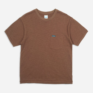 Dubbleware - SLUB POCKET T-SHIRT - CACAO -  - Main Front View