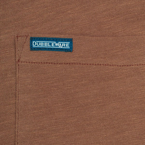 Dubbleware - SLUB POCKET T-SHIRT - CACAO -  - Alternative View 1
