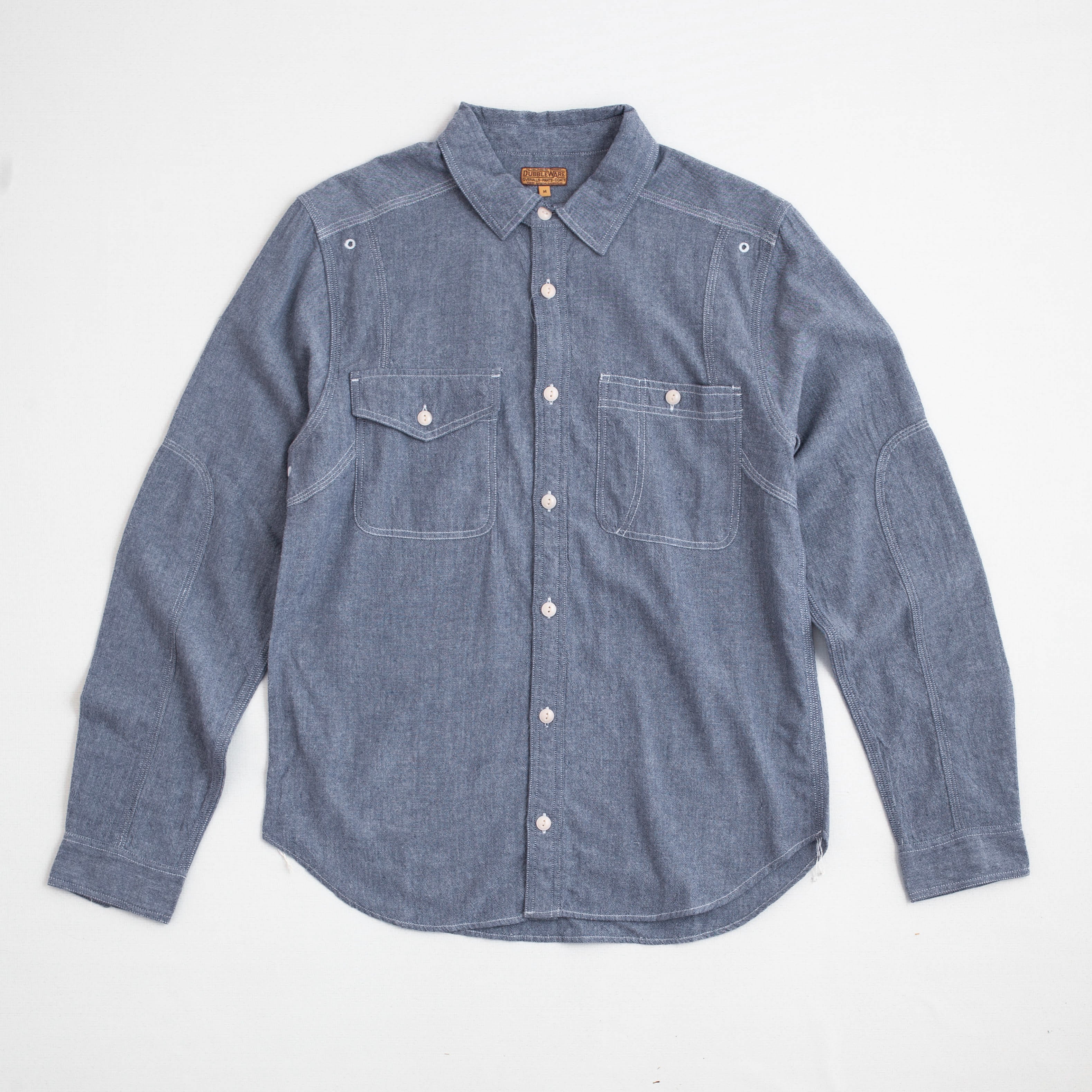 Dubbleware BROCKTON REINFORCED CHAMBRAY WORK SHIRT - DARK NAVY