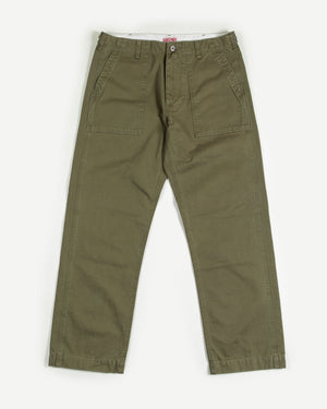 Dubbleware - SATEEN FATIGUE PANT - OLIVE -  - Main Front View