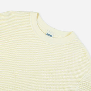 Dubbleware - HEAVY WAFFLE SWEATER - MARSHMALLOW -  - Alternative View 1
