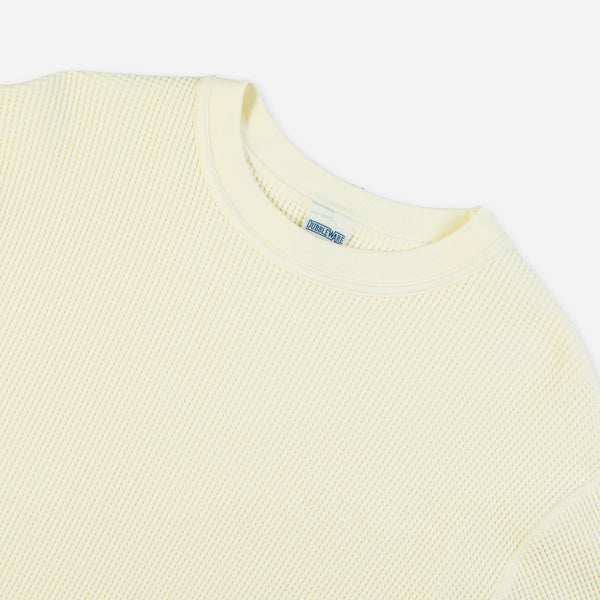 HEAVY WAFFLE SWEATER - MARSHMALLOW