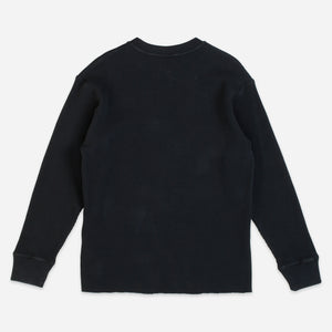 Dubbleware - HEAVY WAFFLE SWEATER - DARK NAVY -  - Alternative View 1