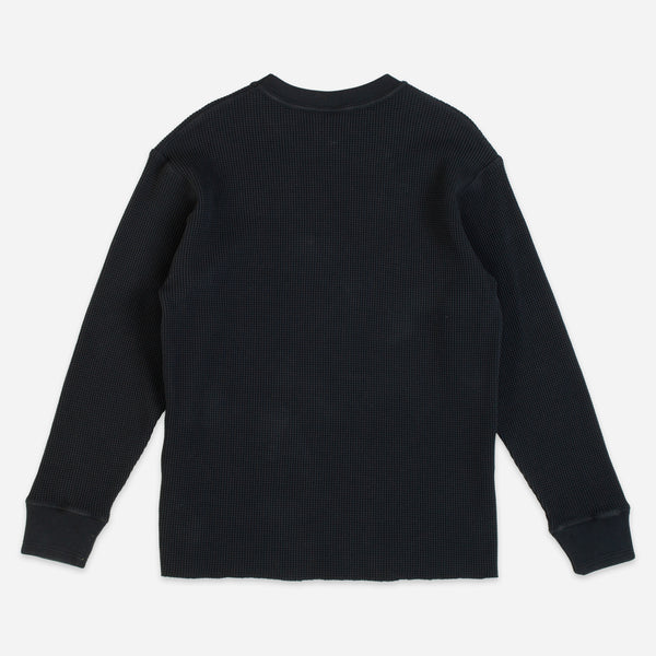 HEAVY WAFFLE SWEATER - DARK NAVY