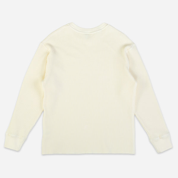 HEAVY WAFFLE SWEATER - MARSHMALLOW