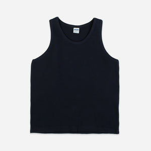 Dubbleware - HEAVY WAFFLE TANK TOP - DARK NAVY -  - Main Front View