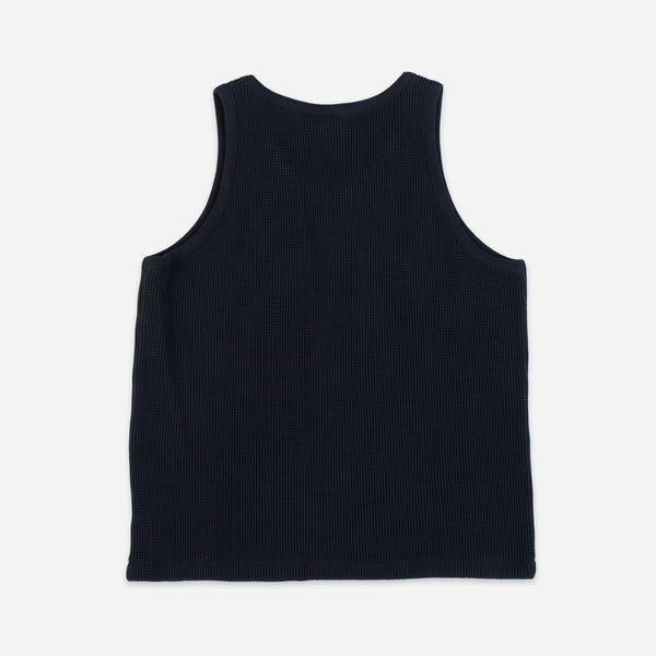 HEAVY WAFFLE TANK TOP - DARK NAVY