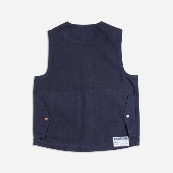 BLANDFORD CANVAS FIELD VEST - NAVY