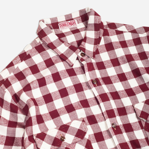 BUFFALO CHECK WORK SHIRT - BORDEAUX