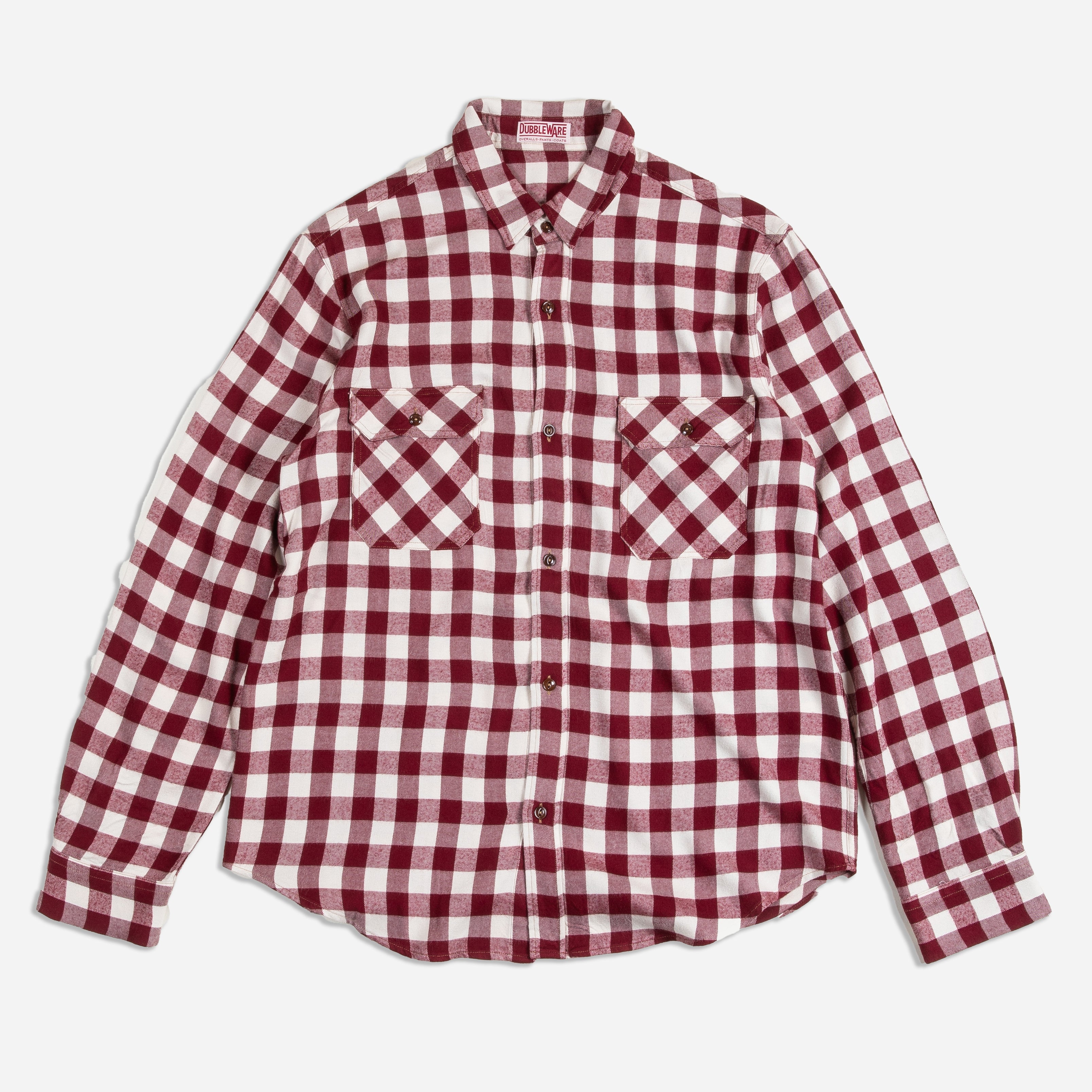 Dubbleware BUFFALO CHECK WORK SHIRT - BORDEAUX - The Great Divide Dubbleware BUFFALO CHECK WORK SHIRT - BORDEAUX - The Great Divide