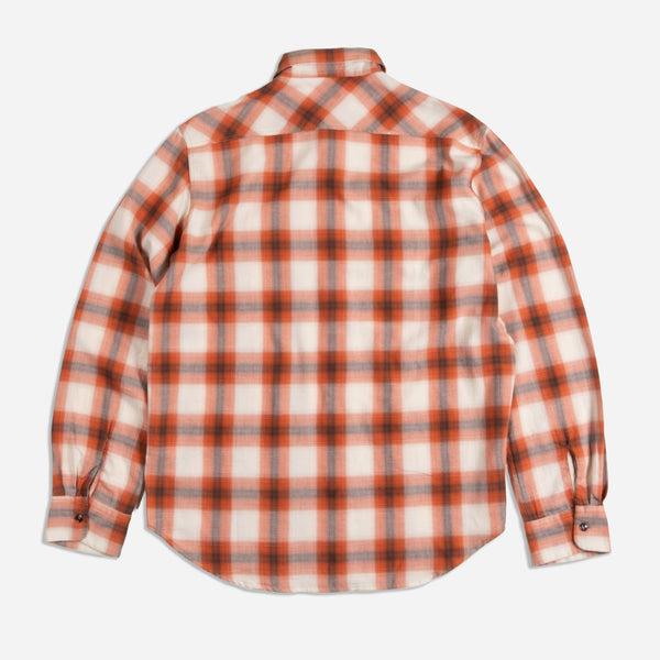 PLAID WORKERS SHIRT - TAN/RUST