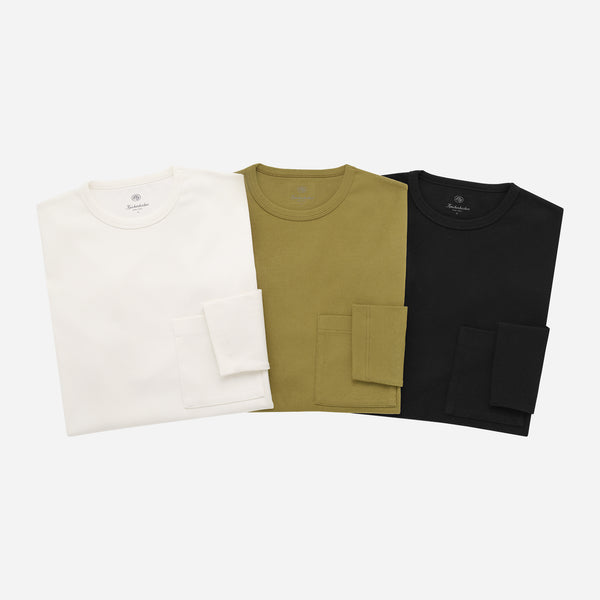 Knickerbocker Draft Double Knit Jersey LS T-Shirt - Martini Olive