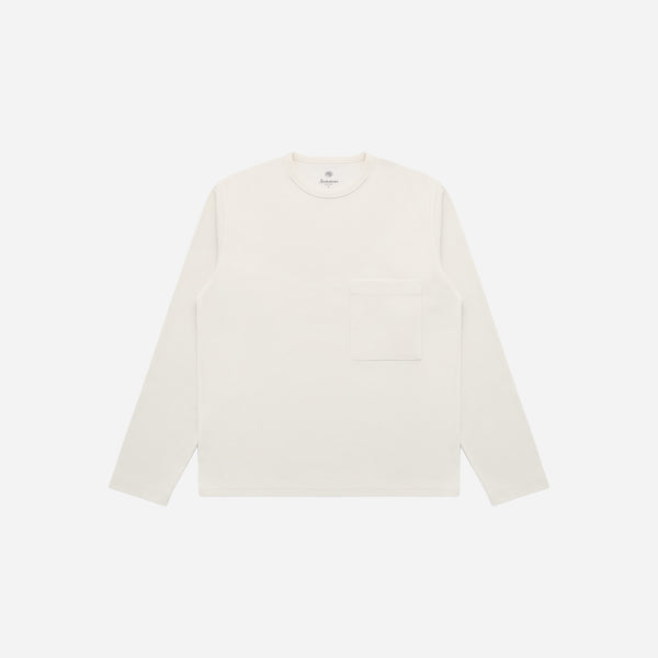 Knickerbocker Draft Double Knit Jersey LS T-Shirt - Milk