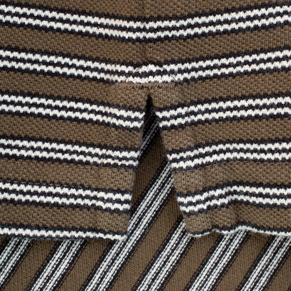 STRIPE PIQUE POLO - OLIVE