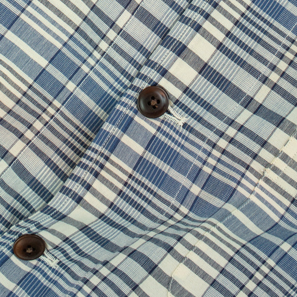 NO 106 SHIRT JACKET - MADRAS NAVY/NATURAL